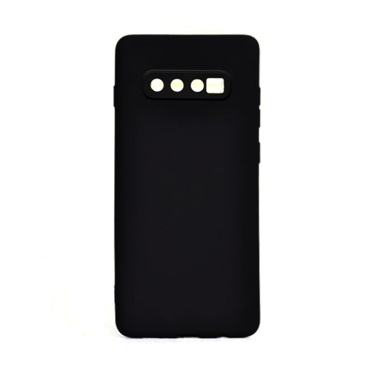 Silicone Case with Camera Shield for Samsung Galaxy S10 Plus Black